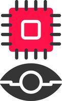 Eye Augmentation Creative Icon Design vector