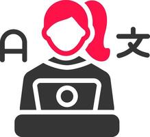 Lanza libre traductor creativo icono diseño vector