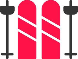 diseño de icono creativo de esquís vector