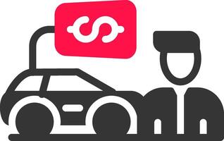 Car Salesman Creative Icon Design vector