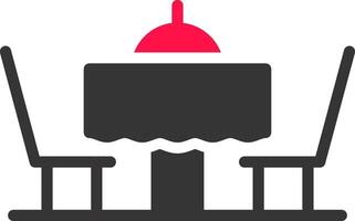 Dinner Table Creative Icon Design vector