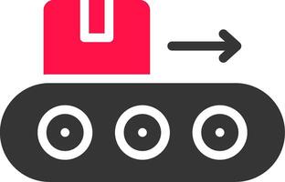 Conveyor Belt Creative Icon Design vector