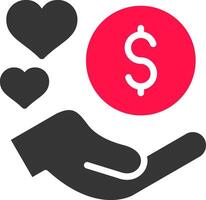 Donation Based Crowdfunding Creative Icon Design vector