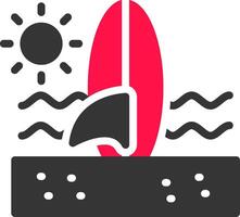 diseño de icono creativo de tabla de surf vector