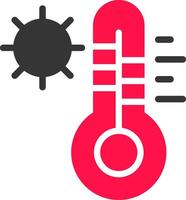 diseño de icono creativo de temperatura caliente vector