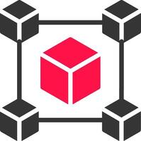 blockchain creativo icono diseño vector