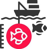 Deep Sea Fishing Creative Icon Design vector