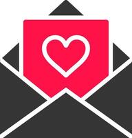 diseño de icono creativo de carta de amor vector