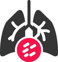 diseño de icono creativo de cáncer de pulmón vector