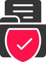 Secured Backup Creative Icon Design vector