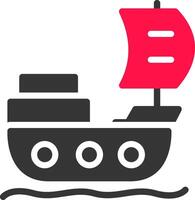 Pirate Ship Creative Icon Design vector