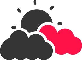 Cloudy Day Creative Icon Design vector