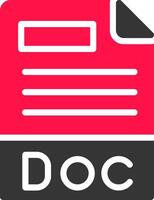 Doc File Format Creative Icon Design vector