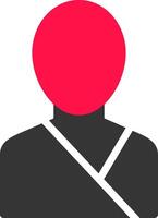Glyph Red and Yellow Gradient vector