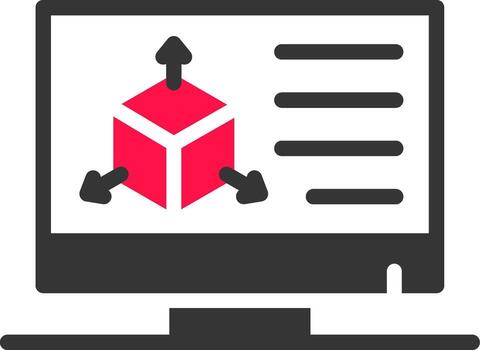 Glyph Red and Yellow Gradient vector