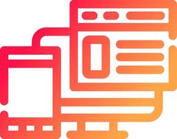 Responsive Website Creative Icon Design vector