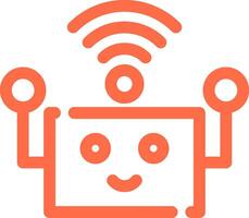 Robot Assistant Creative Icon Design vector