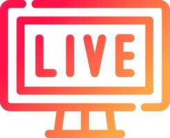 Live Streaming Creative Icon Design vector