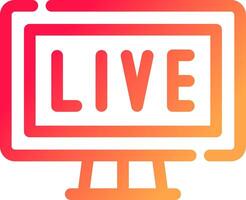 Live Streaming Creative Icon Design vector