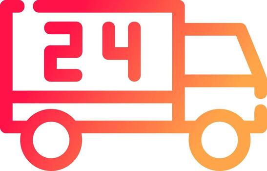 glifo color degradado circulo vector