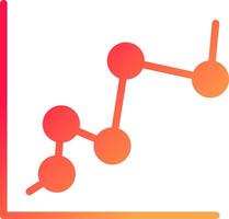 Marked Scatter With Smooth Lines Creative Icon Design vector