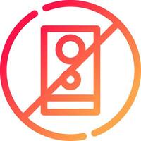 No Phone Creative Icon Design vector