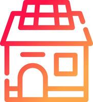 Solar House Creative Icon Design vector