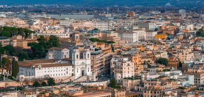 aéreo perspectiva de de roma histórico edificios y icónico puntos de referencia, Italia foto