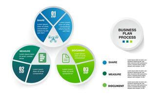 infografía modelo para negocio 3 paso opción moderno diseño planificación, datos, estrategia, diagrama vector