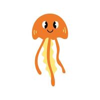 Jellyfish cute cartoon animal vector illustration