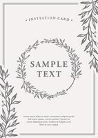 Elegant Rustic and Eucalyptus Wedding Invitation Template vector