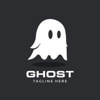 Simple and elegant ghost logo concept vector