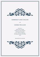 Elegant Floral Wedding Invitation Card vector