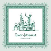 Traditional Islamic Mosque with Geometric Patterns vector