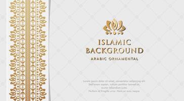 Golden Arabesque Ornament on Islamic Background vector