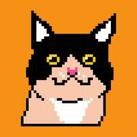 Pixel vector cat