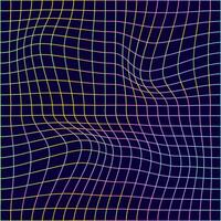 Distorted neon grid pattern. vector