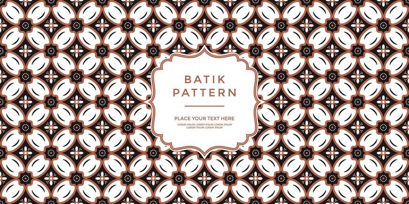 Luxury and elegant vector javanese ethnic batik pattern template