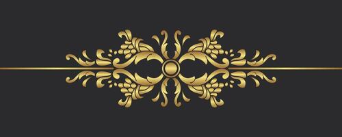 Decorative frame line art, elegant design element vector