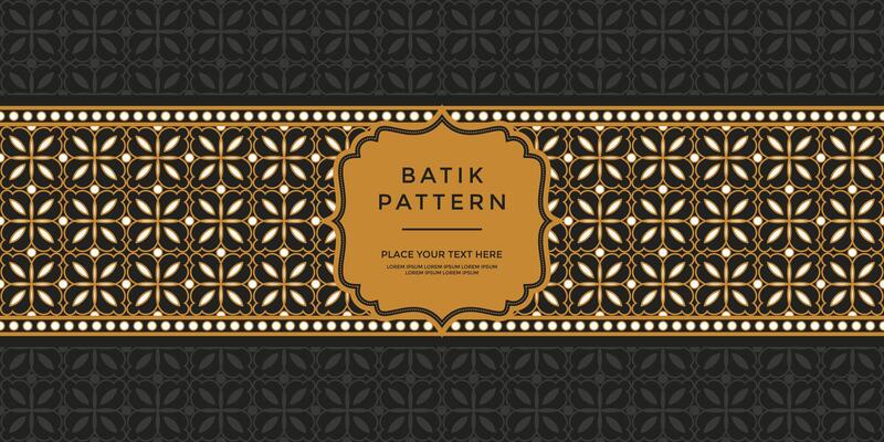 Luxury and elegant vector javanese ethnic batik pattern template