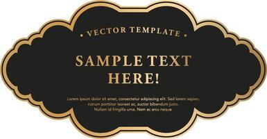 Elegant Black and Gold Background with Gold Border Frame Floral Seamless Pattern vector