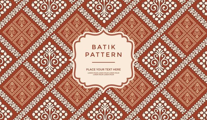 Luxury and elegant vector javanese ethnic batik pattern template