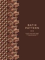 Luxury and elegant vector javanese ethnic batik pattern template