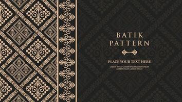 Luxury and elegant vector javanese ethnic batik pattern template