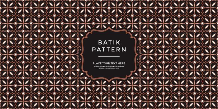Luxury and elegant vector javanese ethnic batik pattern template