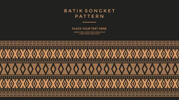 Elegant Black and Gold Background with Gold Border Frame Floral Seamless Pattern vector