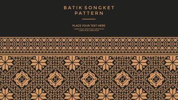 Elegant Black and Gold Background with Gold Border Frame Floral Seamless Pattern vector