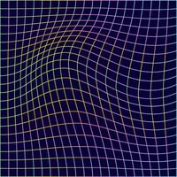 Distorted neon grid pattern. vector