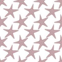 Seamless pattern of starfish in pearlescent color. Trendy modern starfish pattern for wrapping paper, wallpaper, stickers, notebook cover. vector