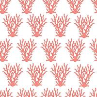 Corals seamless pattern. Trendy sea coral pattern for wrapping paper, wallpaper, stickers, notebook cover and other designs. vector